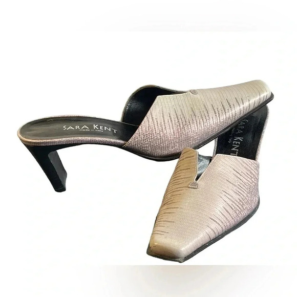 Sara Kent Genuine Leather Slip On Heel Size 37/6.5 - Picture 7 of 9